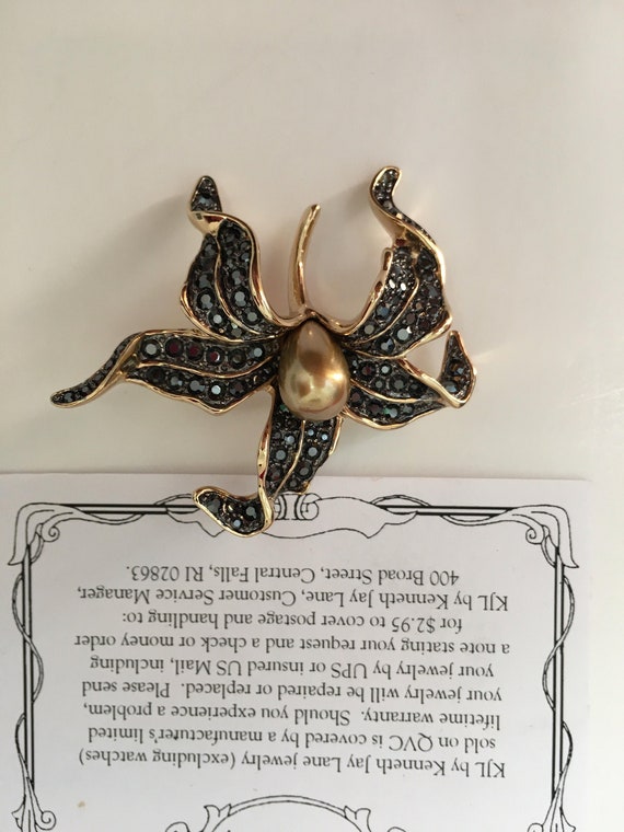 Kenneth Jay Lane Orchid Brooch