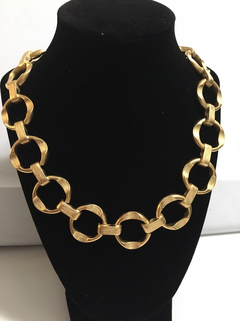 Camrose and Kross Jacqueline Kennedy Gold Tone Chain Necklace Etsy