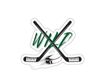 MN Hockey Stickers, Tumbler Stickers, Sports Stickers, Hockey Stickers, Hockey Fan Stickers, Sports Team Stickers, Laptop Decor