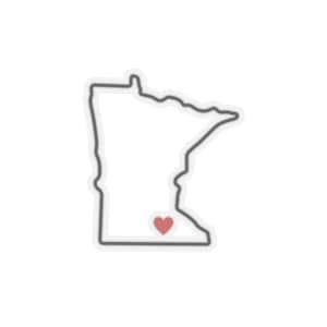 Minnesota Home Kiss-Cut Stickers, SE MN Sticker, Minnesota State Decal, MN Laptop Sticker, Minnesota Gift
