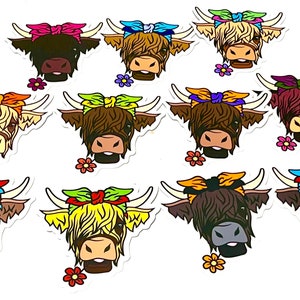 Highland Cow stickers