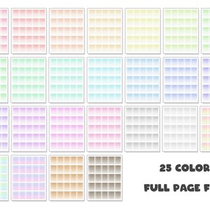 Printable Pastel Ombre Checklist Planner Stickers Erin Condren Full Box ...
