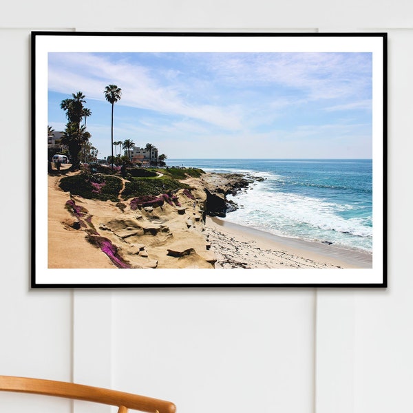 La Jolla, San Diego Photo Print // California // Travel // Photography // Ocean View // Palm Trees // West Coast // Landscape // Waves