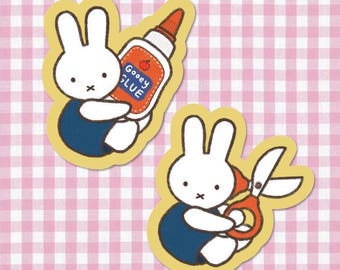 Stickerbundel Crafty Bunny: handgemaakte matte stickers voor dagboeken