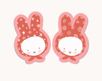 Handmade Bunny Sticker Bundle, Cute Coquette Stickers, Junk Journal