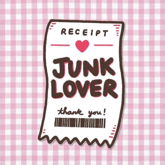 Handmade Junk Journal Sticker, Receipt, Coquette Sticker