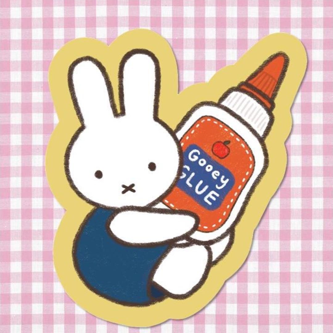 Miffy Rabbit Sticker Handmade Miffy Bunny Matte Sticker, Journal Planner Decal - Etsy