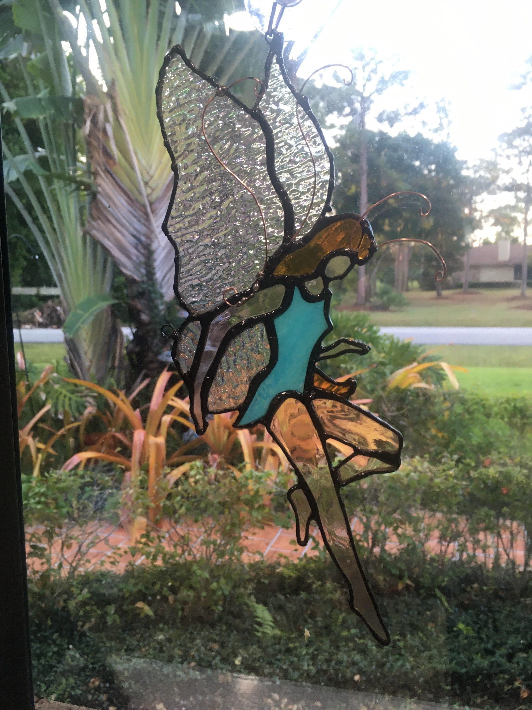 Heavenly Fairy Stained Glass Window Decor Etsy