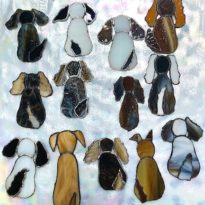 PET DOG CUSTOM Stained Glass Window Decor Sun Catcher ( free shipping)