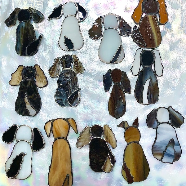 PET DOG CUSTOM Stained Glass Window Decor Sun Catcher ( free shipping)