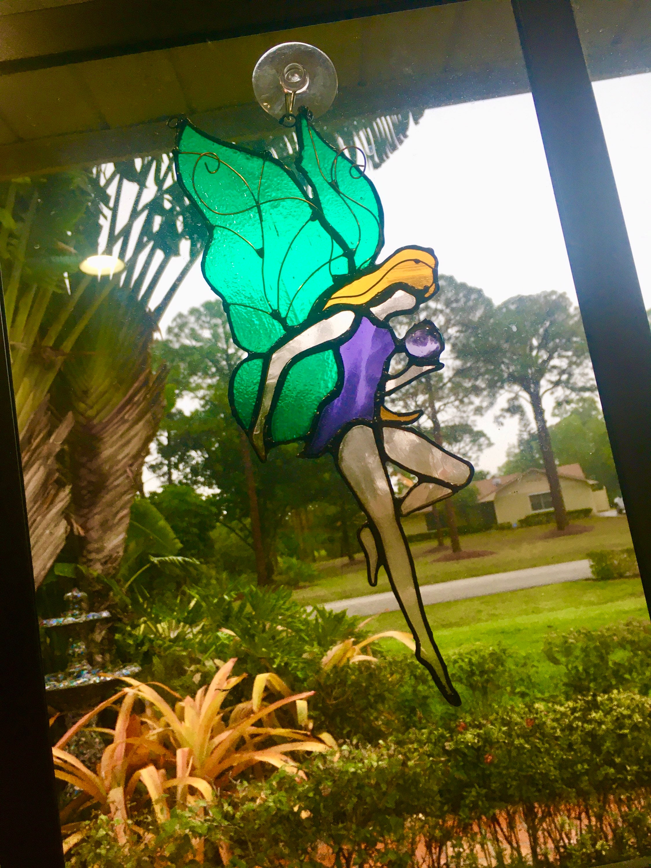 Heavenly Fairy Stained Glass Window Decor Etsy
