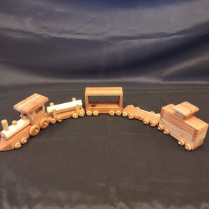 Wooden Toy Train Set