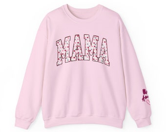 Custom Sweetheart MAMA Vintage Varsity: A Valentine's Day Special Unisex Heavy Blend™ Crewneck Sweatshirt