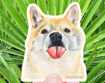 Shiba Inu Sticker, Shiba Inu Decal, Shiba Inu Gift, Shiba Anime, Shiba Inu painting, Dodge Dog