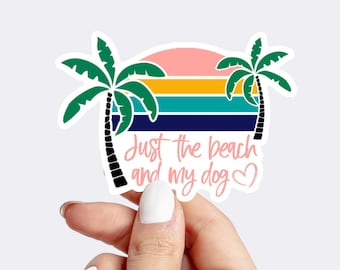 Beach sticker, Beach Life Sticker, Ocean Sticker, Beach Dog Car Decal