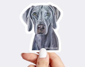 Weimaraner Sticker, Weimaraner Car Decal, Weimaraner Vinyl Decal