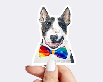 Bull Terrier, Bull Terrier Sticker, Bull Terrier Car Decal, Bull Terrier Art, Bull Terrier Painting, Bull Terrier Gift, Terrier Dog Gift