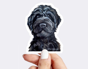 Black Doodle Sticker, Black Labradoodle Sticker, Black Goldendoodle sticker, Portuguese water dog, Goldendoodle gift, Labradoodle gift