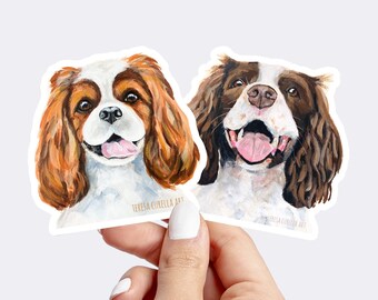 Springer Spaniel, Cavalier Spaniel, Spaniel Car Decal, Cavalier Vinyl Decal, Cavalier Spaniel Gift, Springer Spaniel Gift