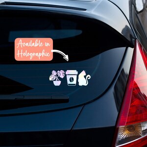 Cat Decal, Cat Stickers, Plants Coffee Cats, House Plants Vinyl Decal, Plants Car Decal, Plants and Cats Sticker image 3