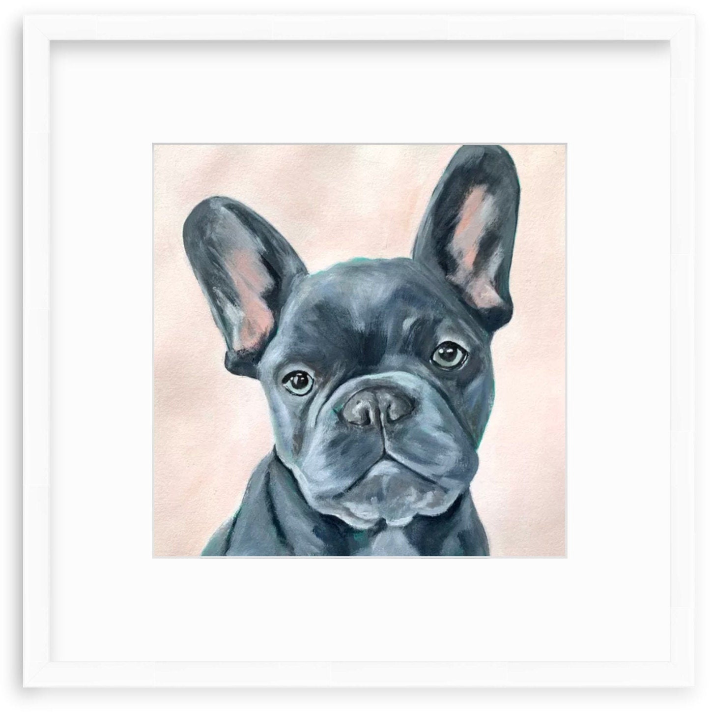 Custom frenchie painting personalized frenchie art frenchie Etsy