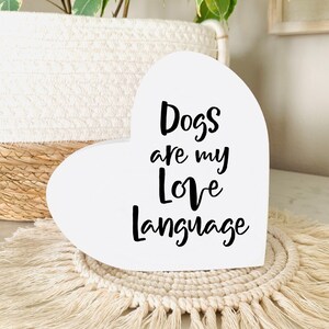 Wooden Dog Signs, Dog Heart Sign, Dog Lover Gift, Dog Breed Signs, Tiered Tray Decor, Dog Walker Gift, Dog Mom Gift Love Language