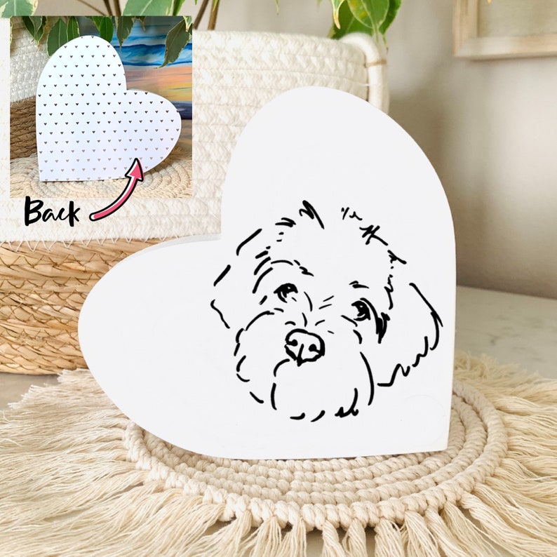 Havanese Car Decal, Cavapoo Car Decal, Doodle Car Decal, Havanese Gift Wooden Heart Sign