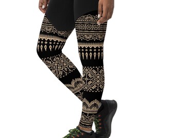 patterned compression leggings