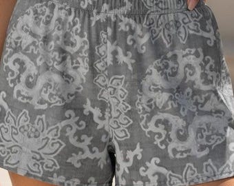 Dragon Lotus Cotton Shorts | 18th Century Qing Dynasty Inspired | Unisex | Melodia Gallery