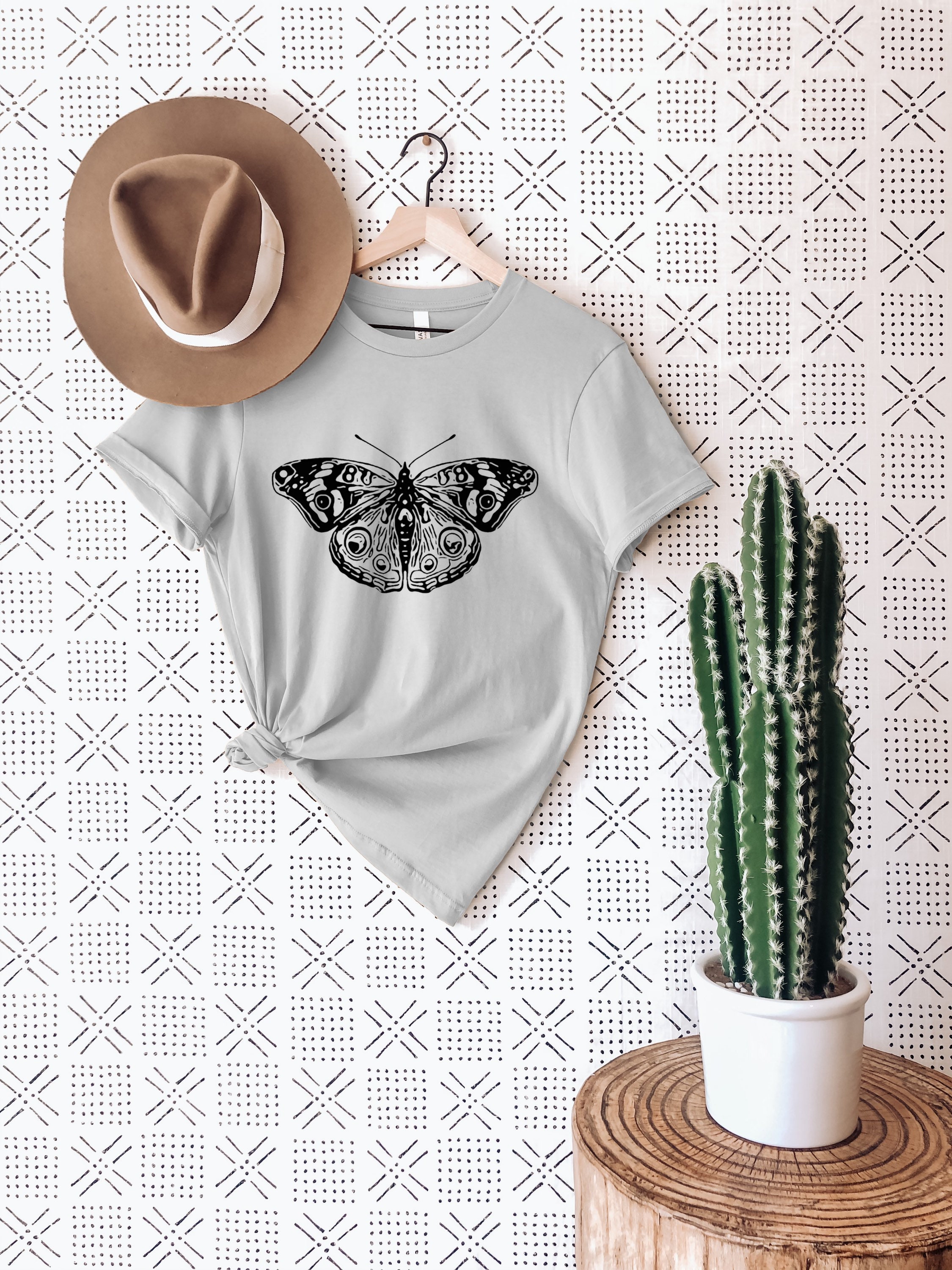 SweatyRocks Girls' 3-Pack Butterfly Graphic Tees - Ribbed Knit Short Sleeve Tops For Summer