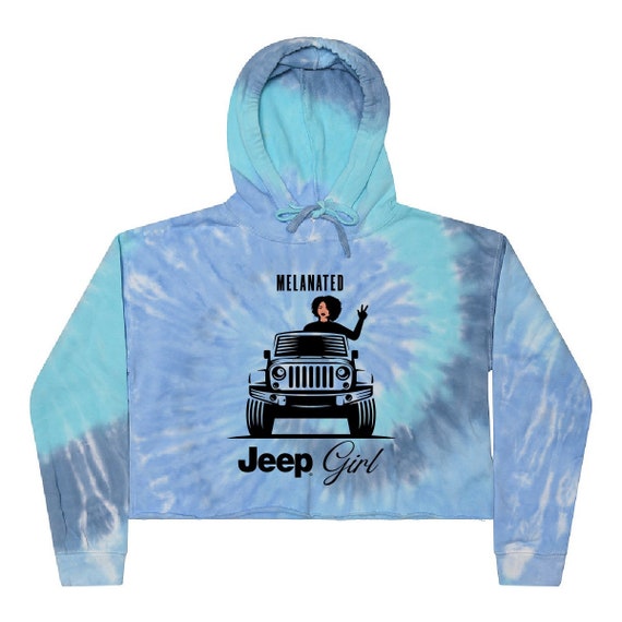Jeep Felpa Cappuccio Grande Tie-Dye Melanated Jeep Girl Felpa Con
