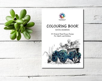 Colouring book for adults; Nature and Natural world designs