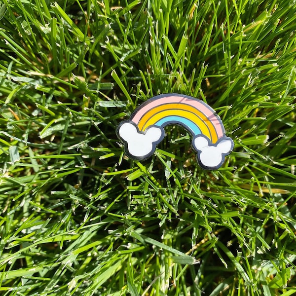 Disney inspired pastel rainbow enamel pin