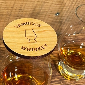 Glencairn Glass Cover - Custom Logo (cherry wood)