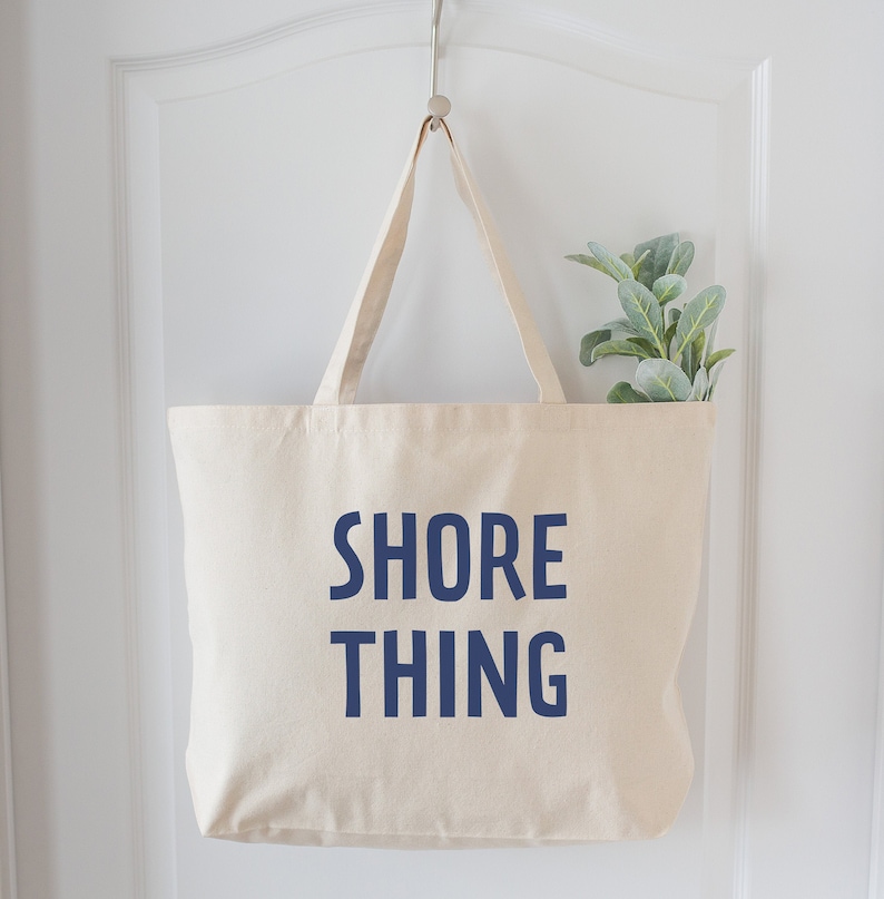 Beach bag Fun tote bag, Beach lover gift Christmas Beach Gift Shore Thing Beach tote