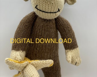 Monkey knitting pattern, monkey amigurumi, monkey pattern