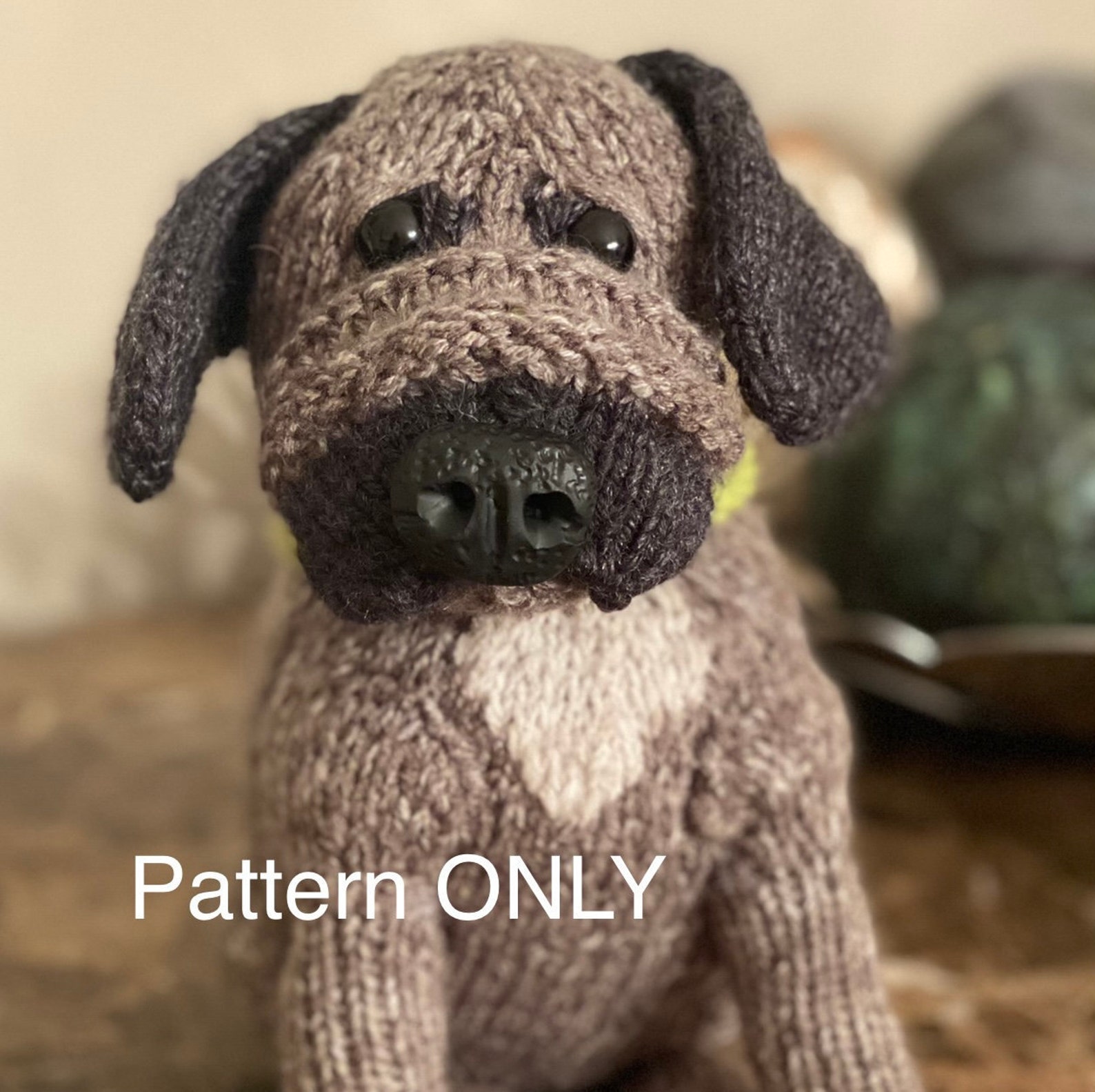 English Bulldog Knitting Pattern Etsy UK
