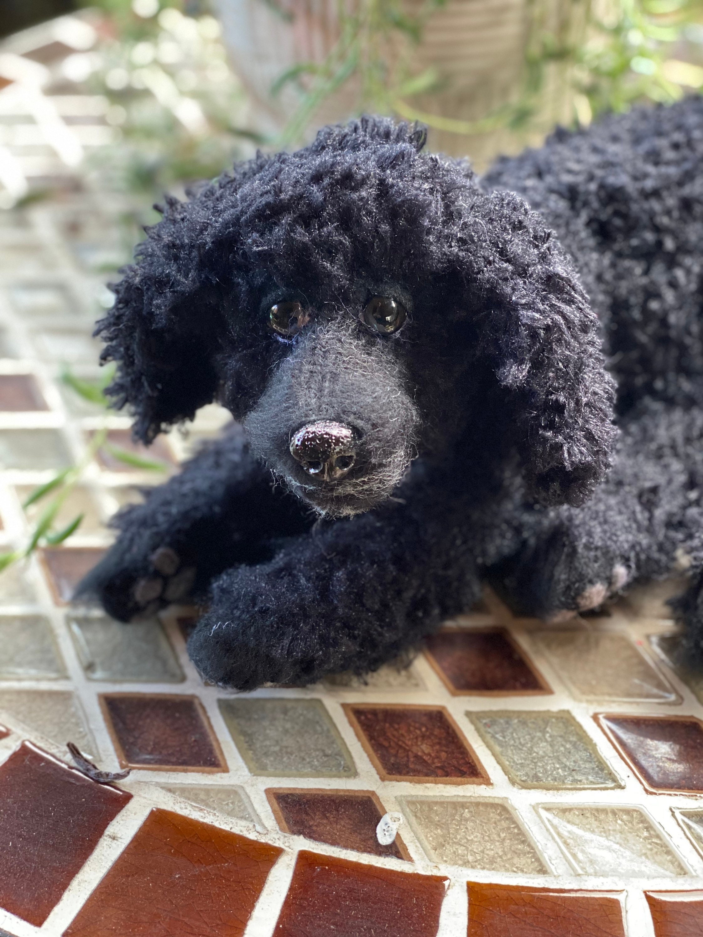 Poodle Knitting Pattern Stuffed Poodle Knit Poodle Stuffed Etsy