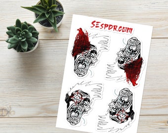Zombie Bullseye Sticker Sheet
