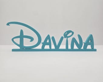 Personalised 3D Printed Name Sign | Custom Freestanding Name Plaque | Nursery Decor | Teacher Gift | Desk Name Plate | 24 Colours