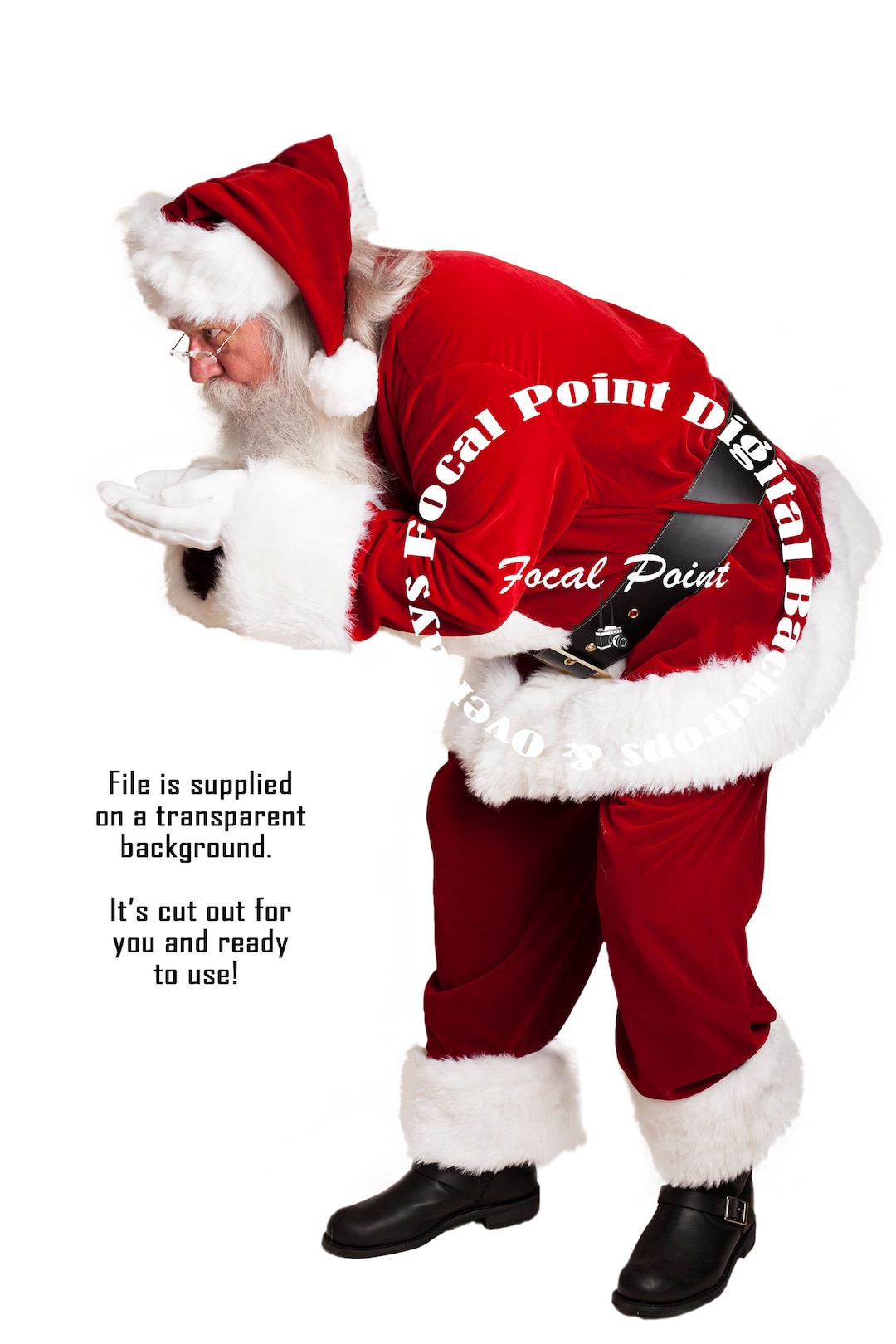 Santa Digital Backdrop, Santa Digital, Santa Overlay, Digital Santa