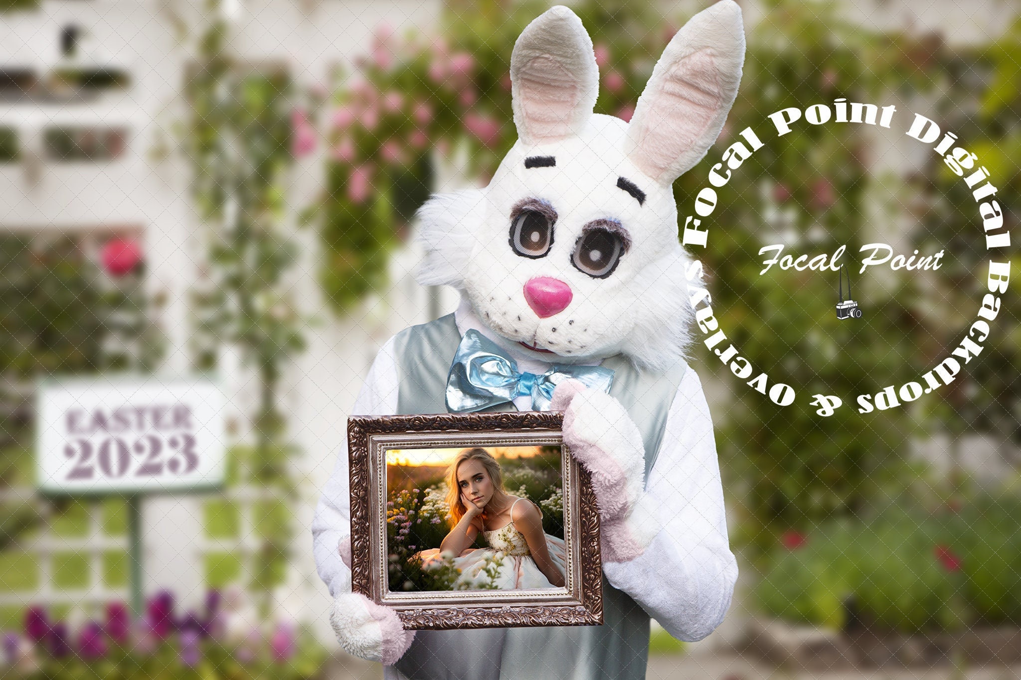 Lapin de Pâques en peluche lapin tenant de la nourriture poupée de figurine  de
