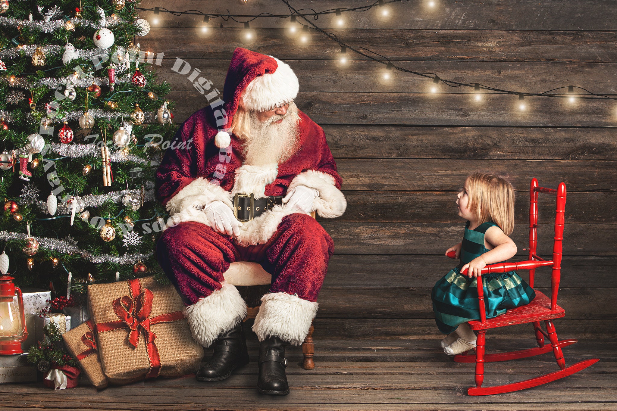 Santa Digital Backdrop Christmas Scene Christmas Digital - Etsy UK