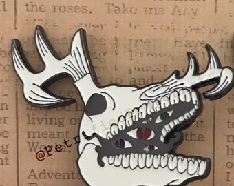 Glow-in-the-Dark Deer Skull pin