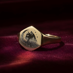 刻印入りアリリング · 14Kゴールドアリシグネットリング · 昆虫リング