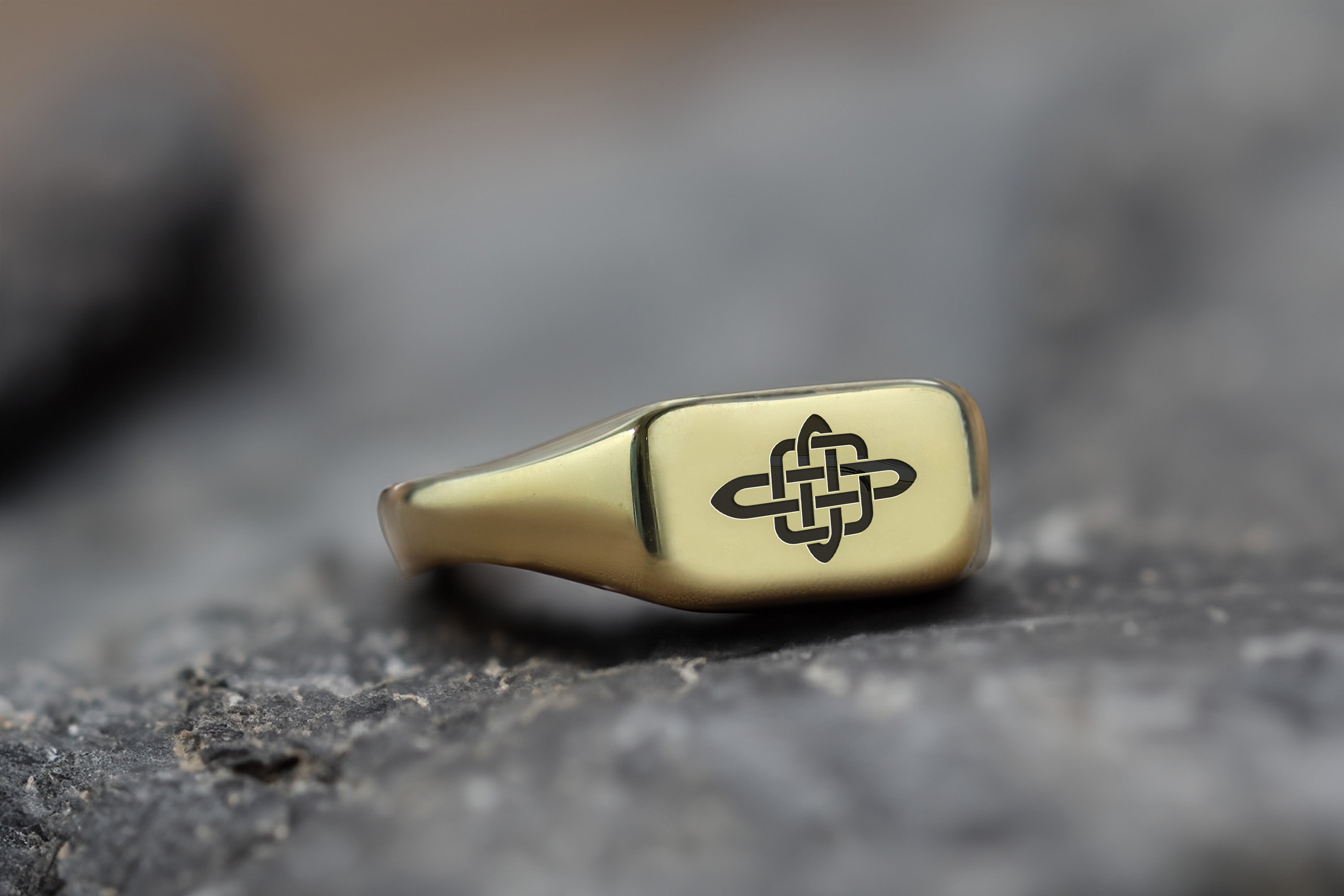 Engraved Celtic Signet Ring · Custom Celtic Ring · Personalized Ring ...