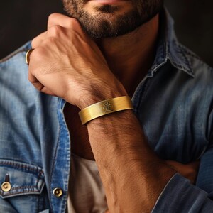 Japanese Kanji Bracelet  · Engraved Kanji Bracelet · 14k Gold Bracelet · Open Cuff Bracelet · Unisex Bracelet