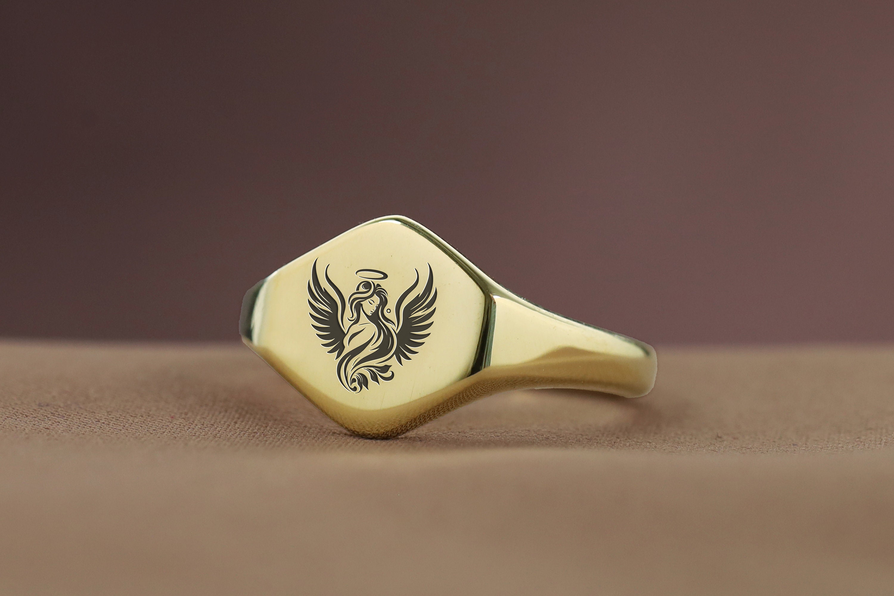 Angel signet ring best sale