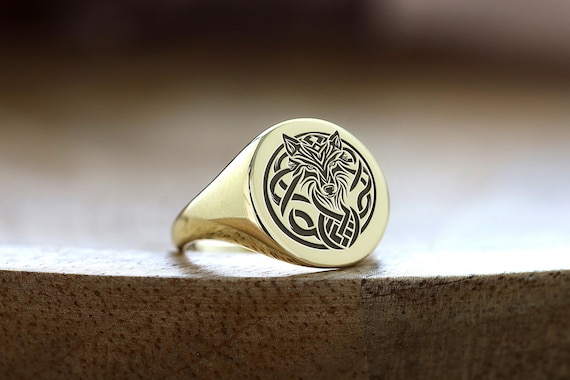 Wolf Ring · Bold Tribal Wolf Signet Ring · Bold Statement Ring 