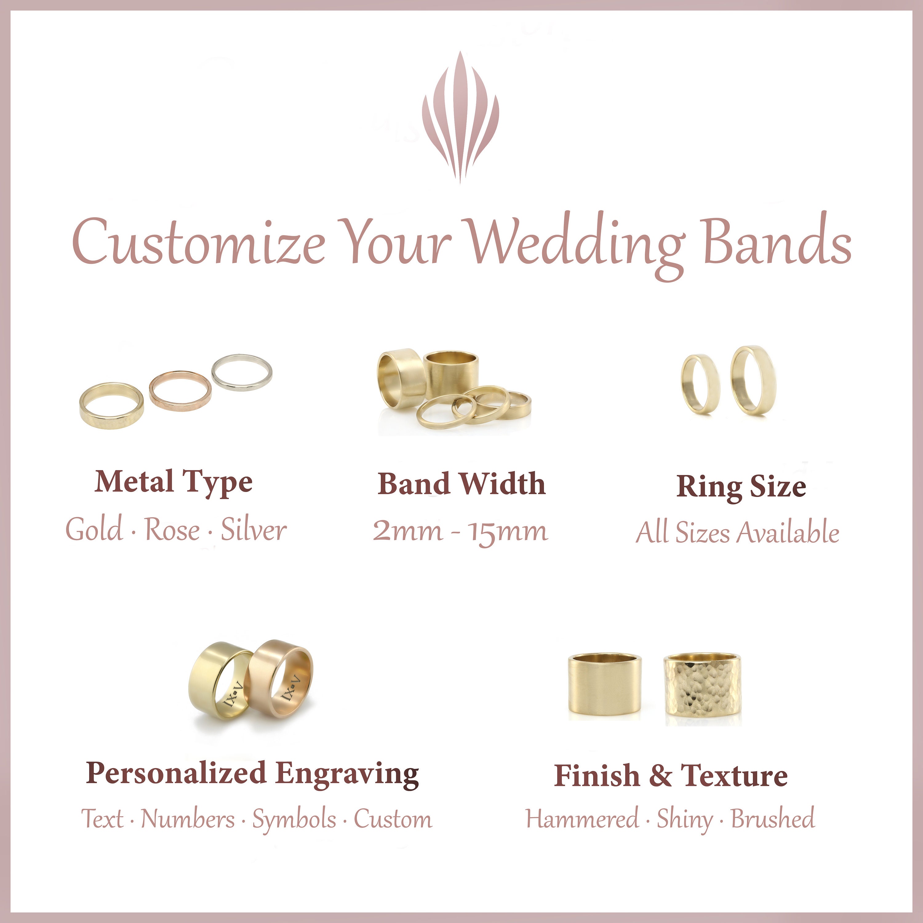 Sterling Silver Wedding Band Custom Wedding Jewelry - Etsy